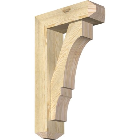 Ekena Millwork Balboa Craftsman Rough Sawn Bracket w/ Offset Brace, Douglas Fir, 6"W x 18"D x 30"H BKT0604X18X30BOA04RDF